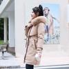 Faux Fur Collar Long Jackets for Women Winter  New Liner Detachable Female Padded Coat Winter Korean Style Parkas Hooded