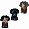 Muay Thai Kick Boxing Cat T-shirt Unisex Women Men 3D Print Kids Tops Tee Shirts