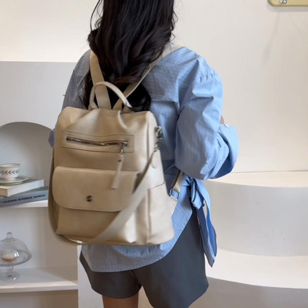 Большая вместительная дорожная сумка, женский мягкий кожаный рюкзак, ретро-рюкзак для поездок на работу