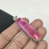 Длинный серебряный кулон с розовым кунцитом из стерлингового серебра 925 пробы — дизайн ручной работы, повседневные украшения, уникальные подарки с длинным кулоном из розового кунцита