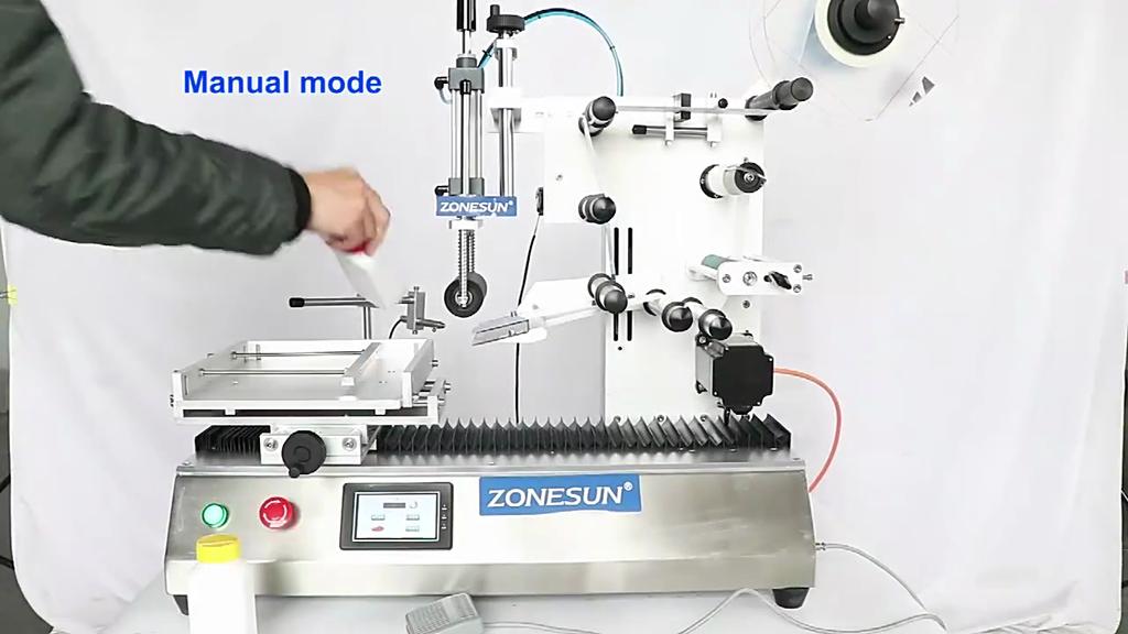 ZONESUN ZS-TB180 Flat Surface Label Applicator Cosmetic Carton Box Book Case Packet Labeling Machine Label Dispenser