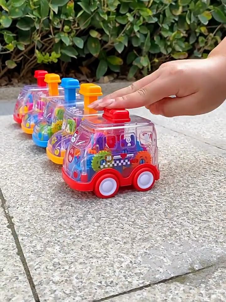 Tiger Deer Led Light Up Bus Toy Vehicle With Interactive Features For Children Playtime