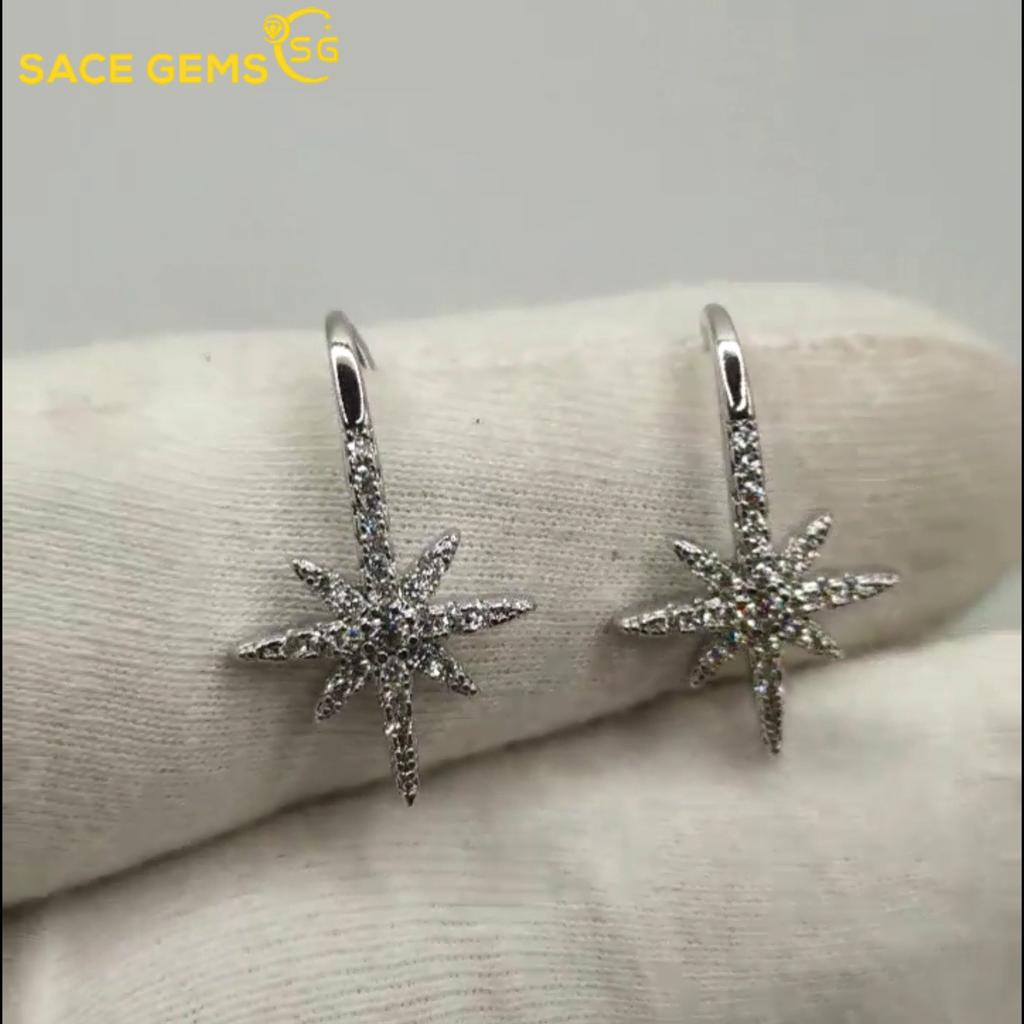 Sace Gems Классические серьги с цирконом из медного сплава для женщин, подарки на свадьбу