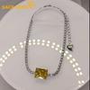 Sace Gems Zircon Bracelet Jewelry Geometric Bead Chain Link Bracelets Fashion Fine Wedding Gift for Girlfriend Women