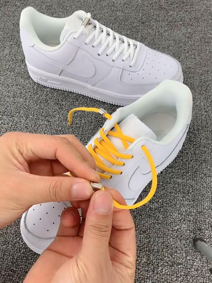 NO.8 No Tie Shoelaces Elastic Semicircle Shoe Laces for Kids and Adult Metal Lock Sneakers Shoelace Boot Lazy Laces Shoe Strings