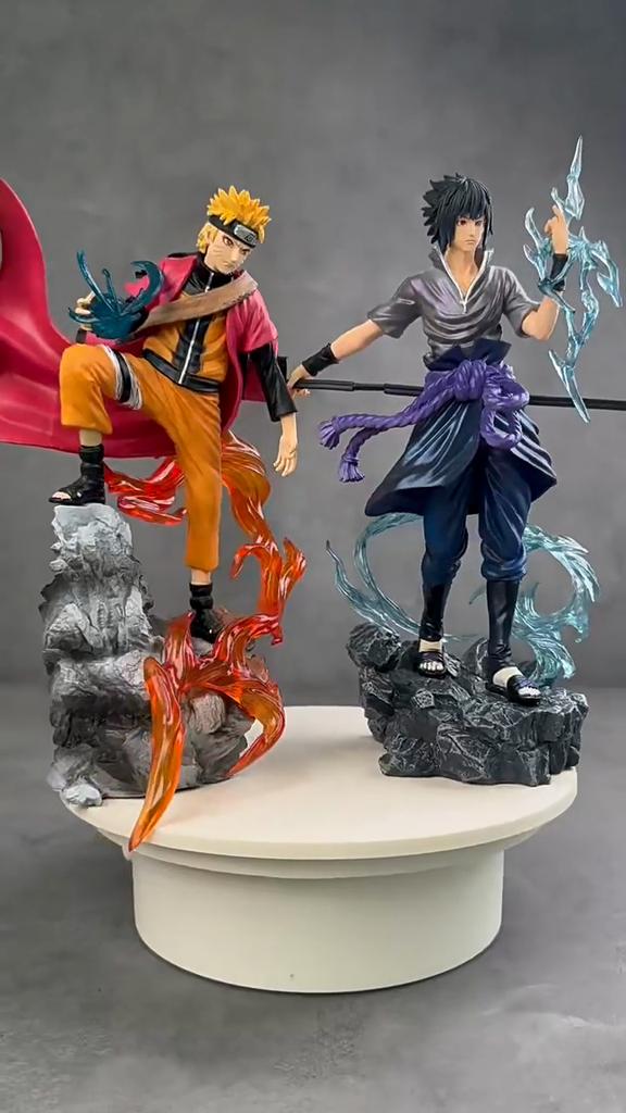 Naruto Animation Ten Years Hundred Ninja Naruto Sasuke Doll Animation Peripheral Scene Table Model Ornament Gift Wholesale