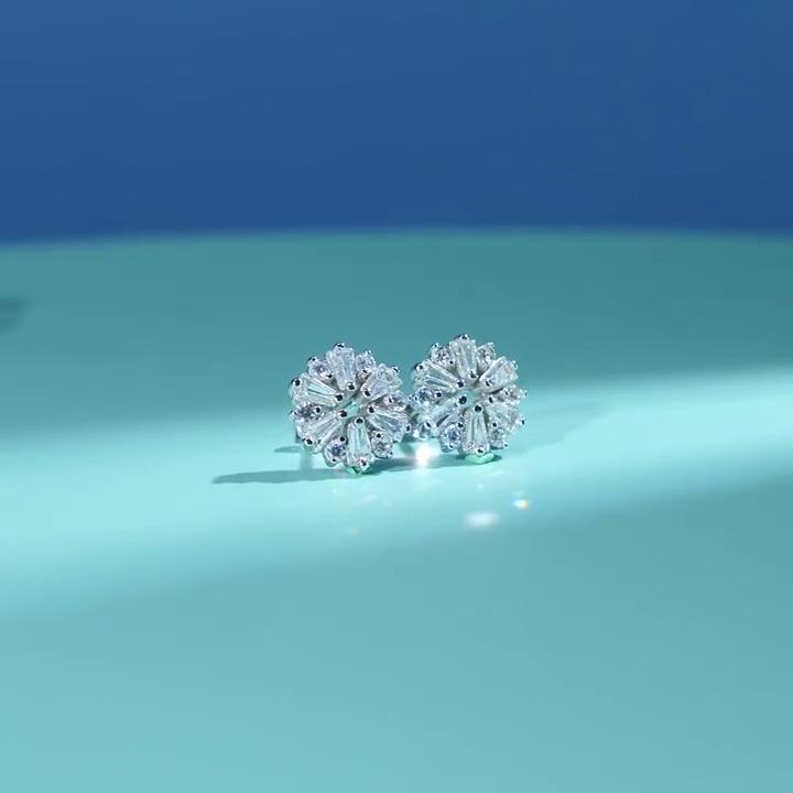 Танциз стерлингового серебра 925 пробы циркон серьги серьги-капли для женщин подарки на свадьбу