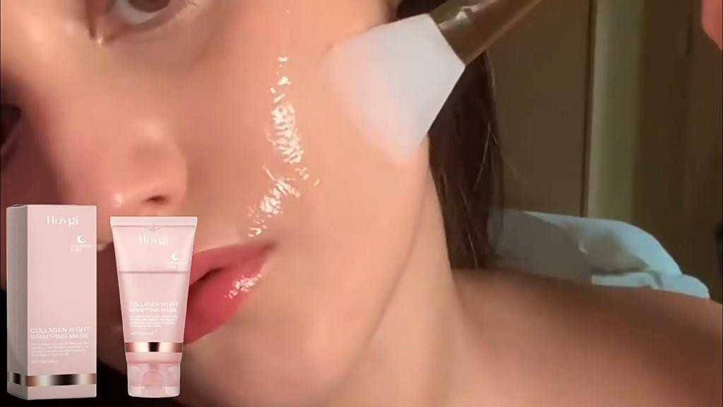 Ночная коллагеновая обертывающая маска омолаживающая увлажняющая осветляющая корейская маска для лица придающая коже сияние эластичность маска для лица 75 мл