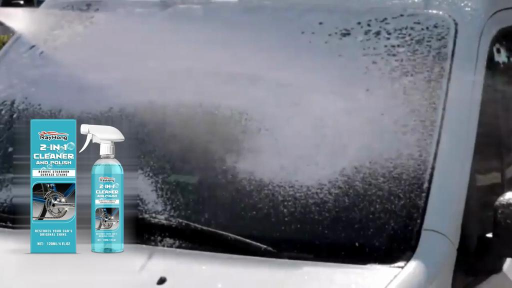 RAYHONG Car Cleaning & Care Spray Washes Away Dirt Without Leaving Streaks Universal Care for Paintwork and Wheels 120ml