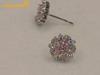 Sace Gems Copper Alloy Cherry Blossom Earrings Female Fashion Pink Crystal Earrings Simple and Sweet Ornaments