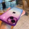 Градиентный радужный прозрачный чехол для iPhone 16 15 14 13 12 11Pro Max XS Max X XR Plus силиконовый противоударный чехол с защитой камеры