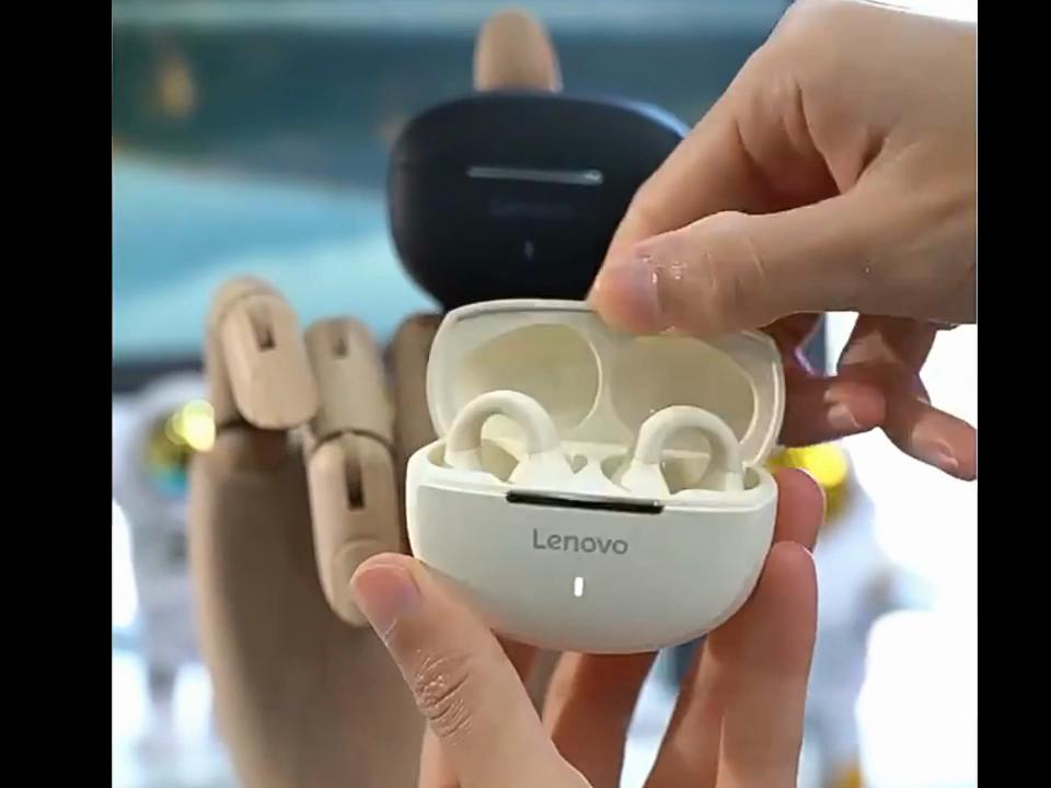 Lenovo Bluetooth Earphones, Clip-On Design, Bluetooth 5.4, Gaming Headphones, EA420 White