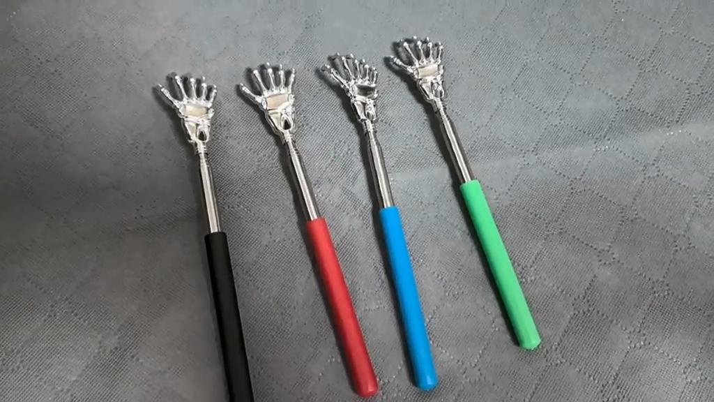 Портативная выдвижная чесалка для спины из нержавеющей стали, телескопическая чесалка для спины для людей и домашних животных, выдвижной массажер для спины