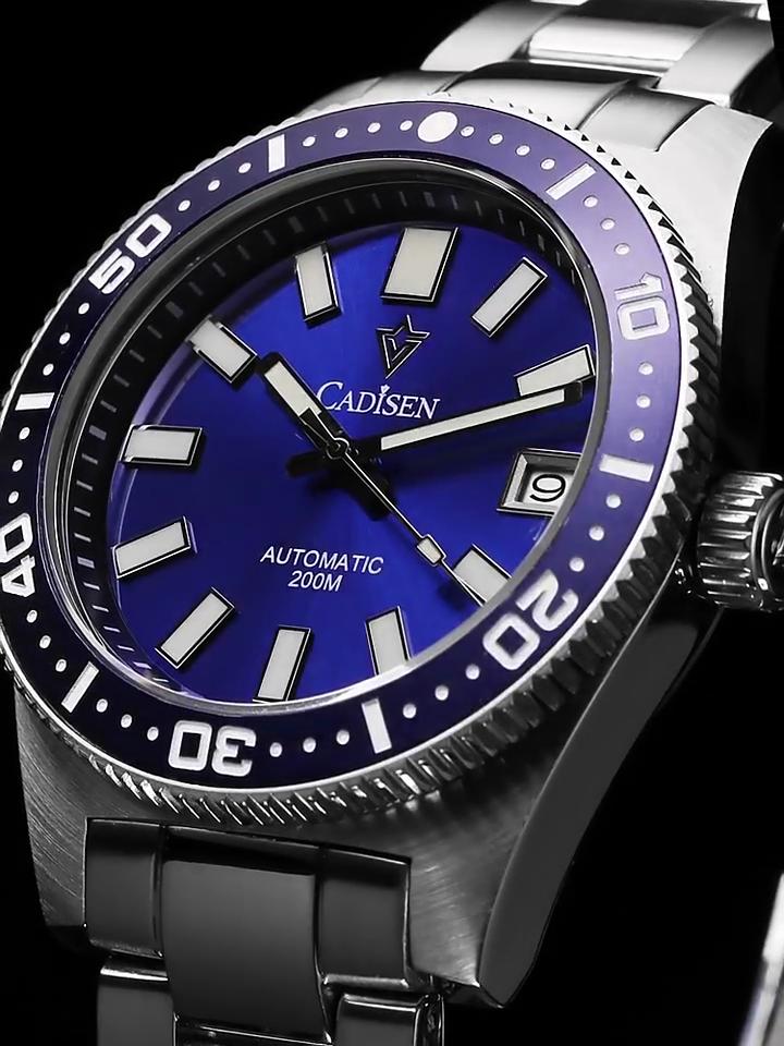 Cadisen 8207 Новые роскошные мужские часы высшего бренда с коробкой 200 м водонепроницаемые автоматические мужские механические часы