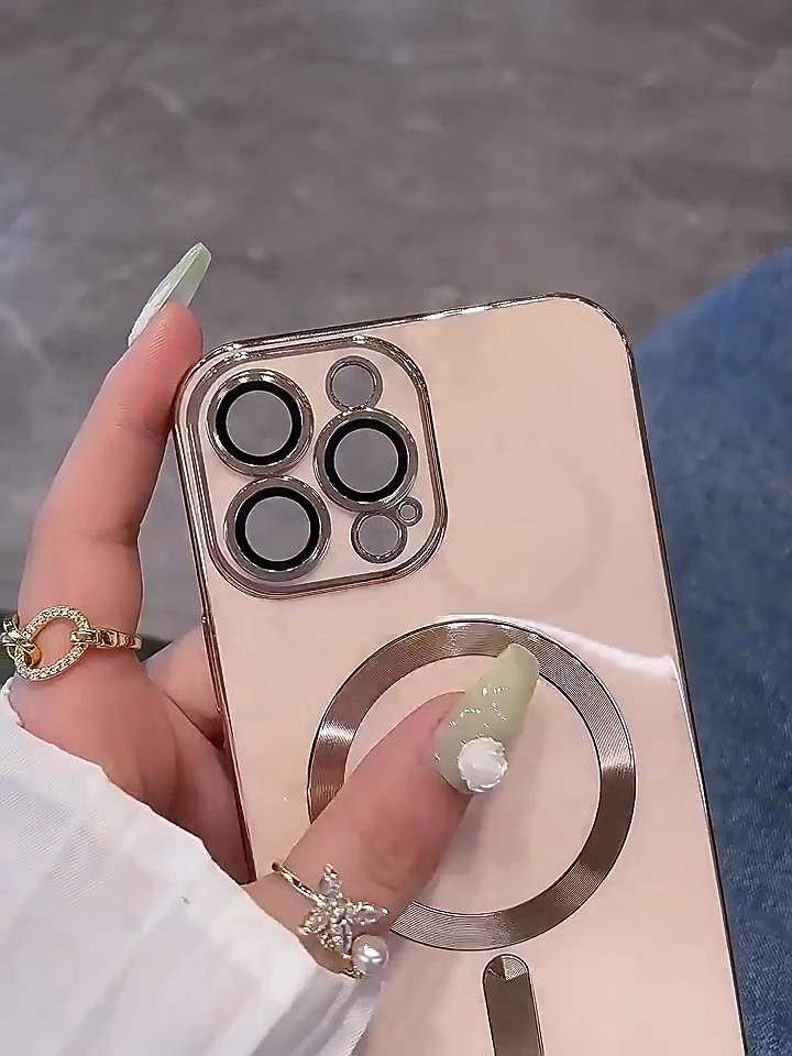 Для iPhone 16 Pro Max роскошный магнитный квадратный чехол для телефона с рамкой для iPhone 11 12 13 14 15 Plus защитный чехол для объектива