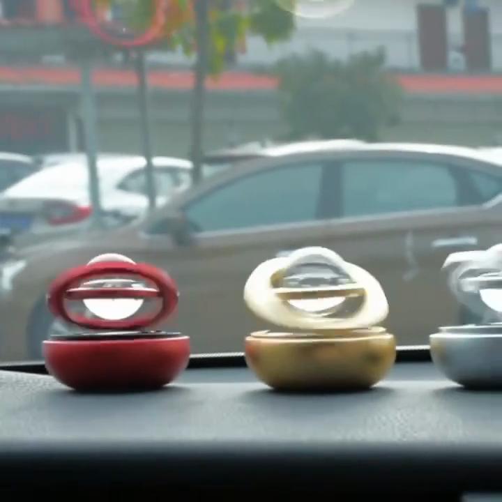 Solar Galaxy Car Air Freshener 60mm Rotating Aromatherapy Diffuser Dashboard Perfume