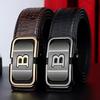 Men's Leather Belt Automatic Buckle Cattlehide Leather Fashion Business Elite Men's Pants Belt Versatile Casual Crocodile Pattern Belt