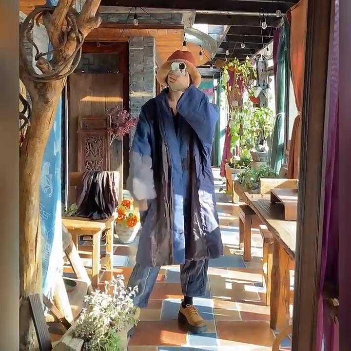 Johnature Женские винтажные лоскутные цветные зимние парки, свободные теплые пальто с длинными рукавами, льняные плюс хлопковые женские длинные парки