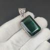 Серебряный кулон с драгоценным камнем зеленым турмалином из серебра 925 пробы — дизайн ручной работы, повседневные украшения, уникальный кулон в подарок
