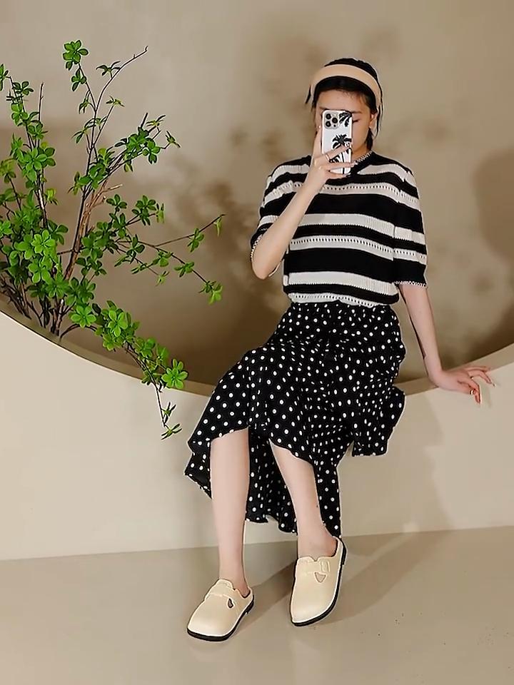 Half Slippers for Women, Closed Toe Slippers, Summer Women's Outdoor Sandals, Lazy Shoes, Thick-soled Non-slip Sandals