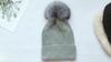 SOMALER Winter Hats For Women Natural Fur Pompom Hat Warm Wool Slouchy Beanies For Female Fashion Skullies Lady Hats
