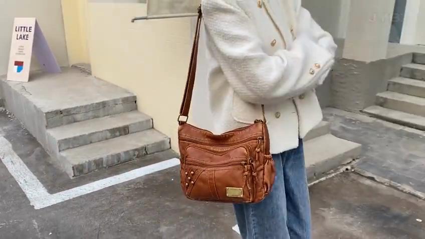 Сумки на плечо для женщин, винтажные сумки через плечо, роскошные женские сумки высокого качества, большая вместительность, коричневая женская мягкая сумка-шоппер