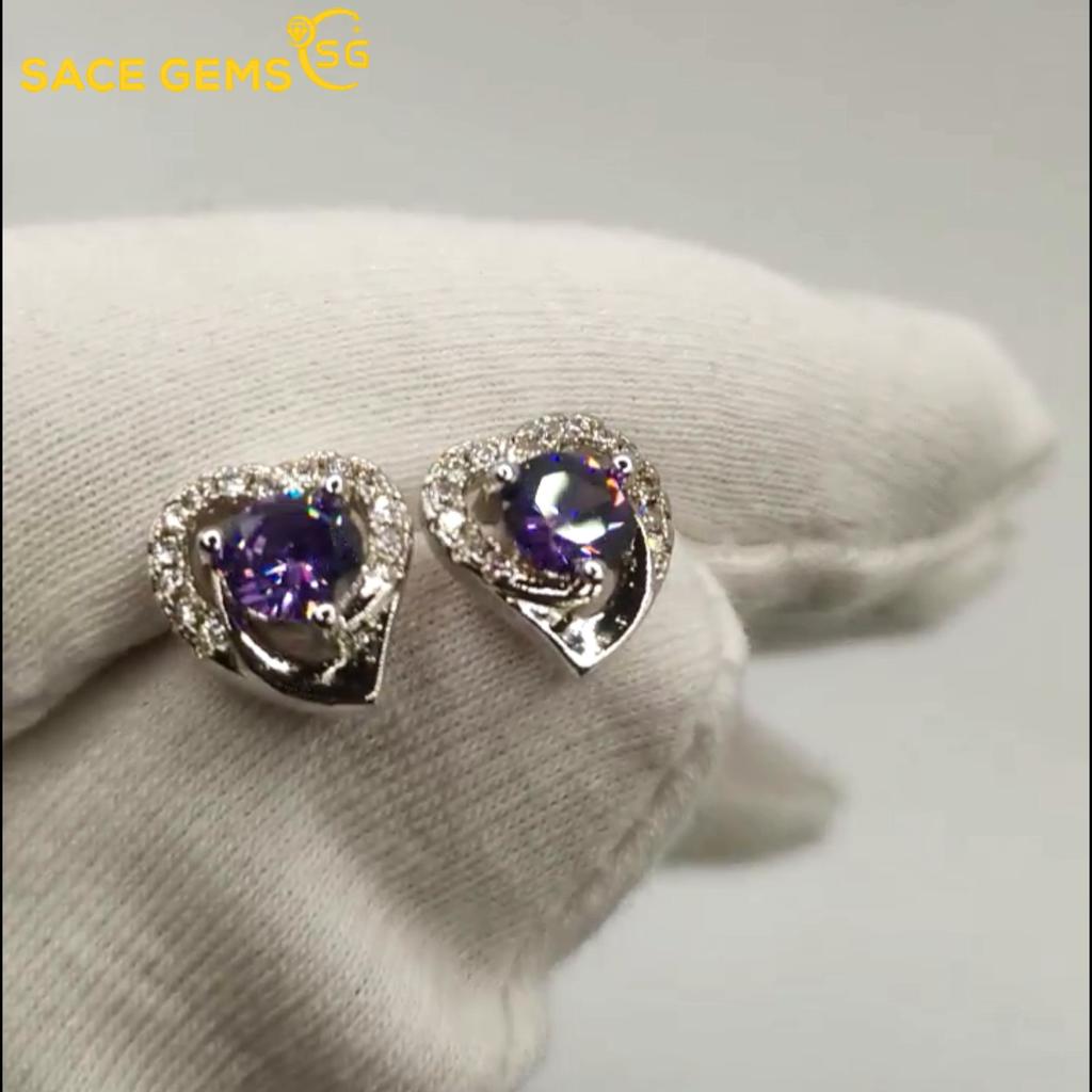 Sace Gems Серьги с цирконом для женщин, подарки на свадьбу