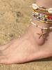 7PCS Boho Fashion Shell Color Beads Anklet Set Jewelry for Women Girls Beach Holiday Handmade Bijoux