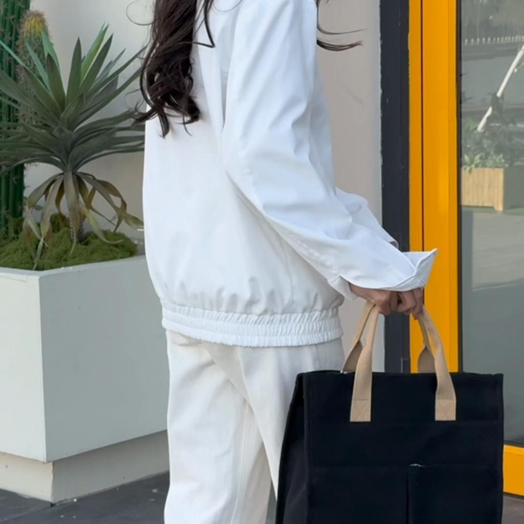 Women's Handbag Lightweight Multi-Compartment Canvas Bag Travel Commuter Computer Bag