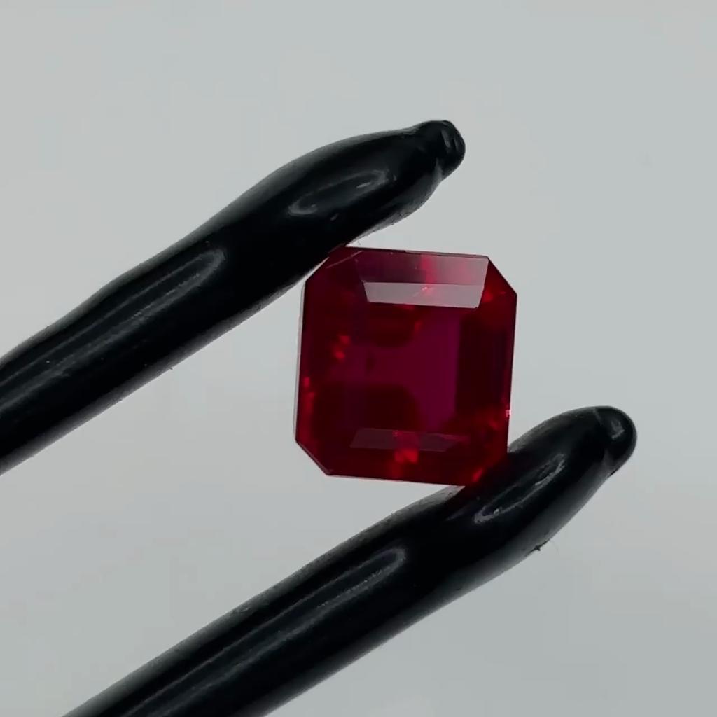 Natural Red Ruby Loose Gemstone 16.25 ct Square Shape for Jewelry Making and Gem Collections