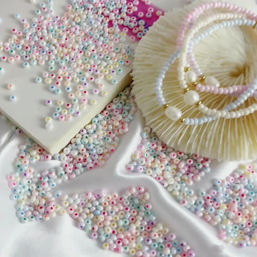 450G High Quality Glass Seed Beads Shiny Glazed Pearl Glass Beads For Earring Bracelet Necklace DIY Jewelry Craft Garment Accessoreis Making