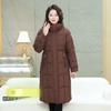 Женские длинные пальто больших размеров XL-5XL для женщин среднего возраста, зимние парки с капюшоном, толстые, теплые, элегантные женские куртки