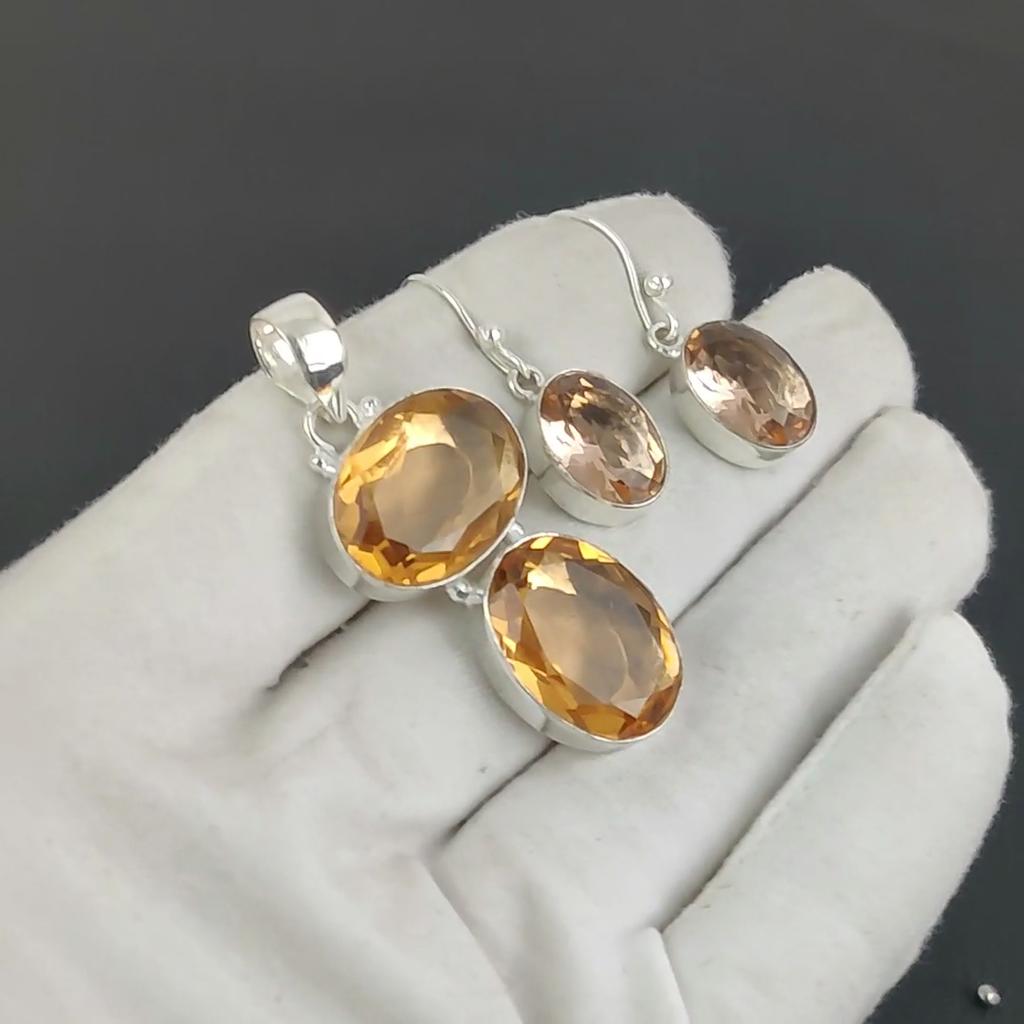 Комплект подвесок из морганита, морганитовый драгоценный камень, серьги, подвеска, набор из стерлингового серебра 925 пробы, для женщин, подарок на День матери