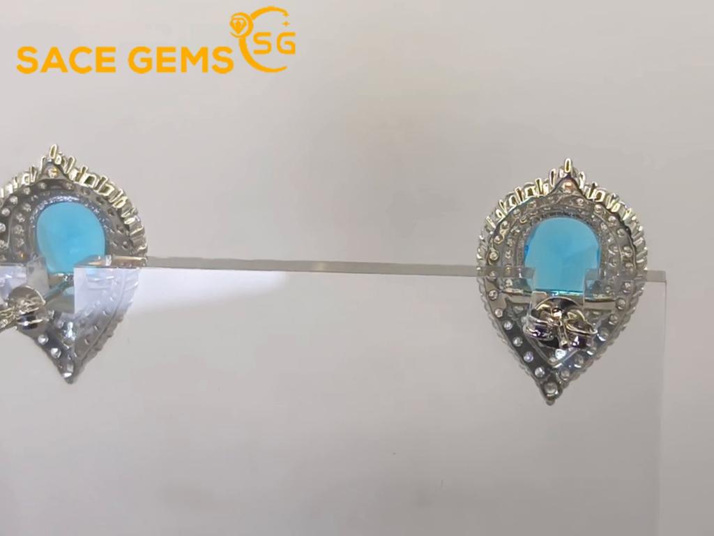 Sace Gems Классические серьги из медного сплава с цирконом, женские ювелирные изделия, свадебный подарок для вечеринки