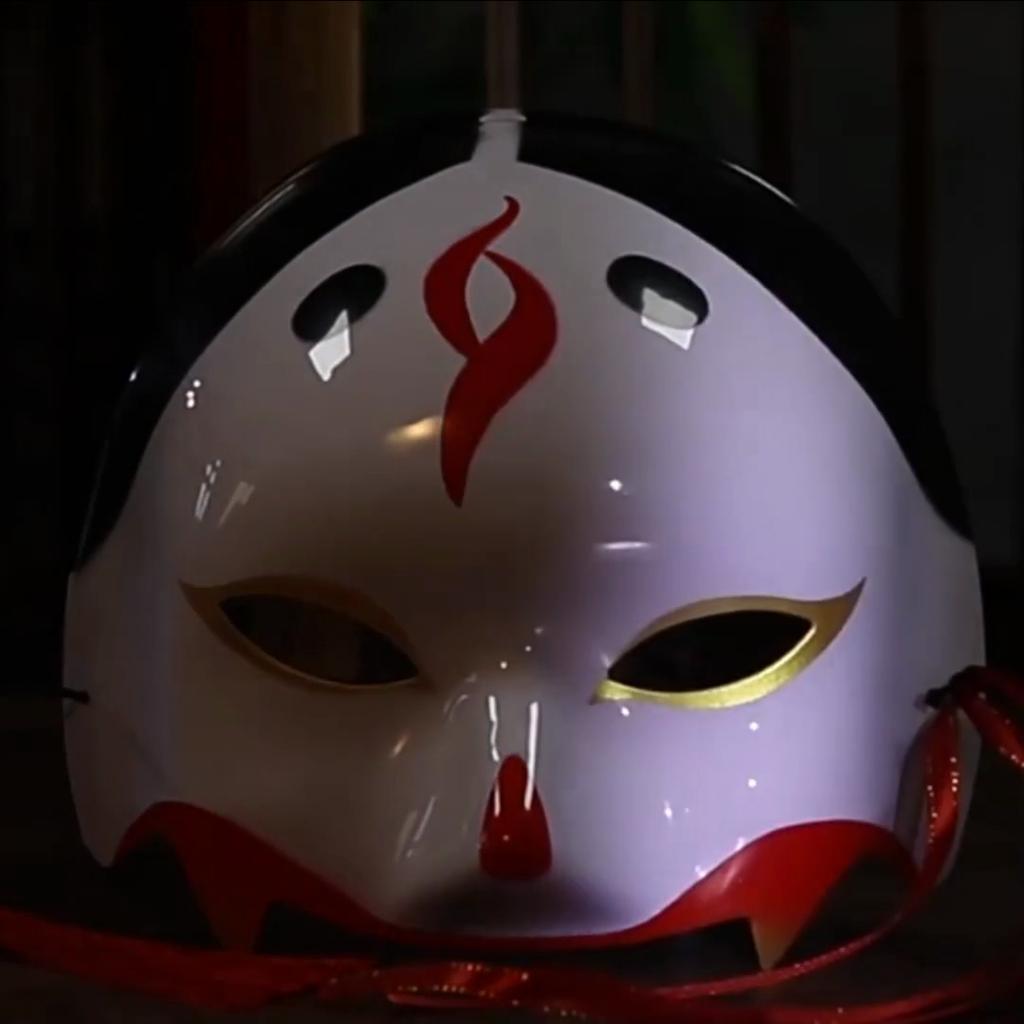 Ancient Style Japanese Style COS Half-face Girl Net Red Hanfu Dress Up Headdress Awakening Tamamo Front Onmyoji FOX Mask