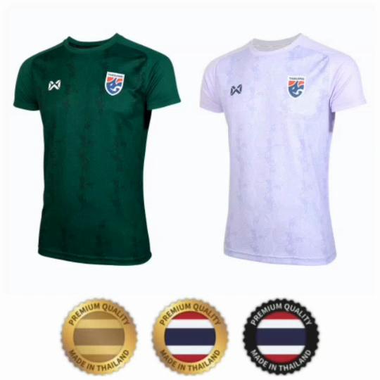 ТАИЛАНД Национальный футбол Футбол ДЖЕРСИ Версия для болельщиков Быстросохнущая рубашка с круглым вырезом Полиэстер Зеленый Белый Униформа с короткими рукавами Спорт на открытом воздухе