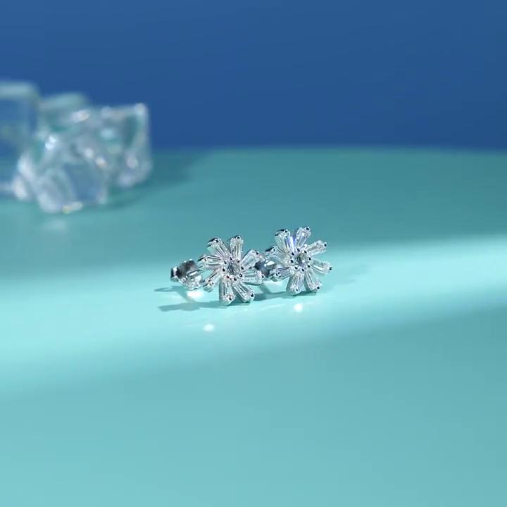 Танциз стерлингового серебра 925 пробы циркон серьги серьги-капли для женщин подарки на свадьбу