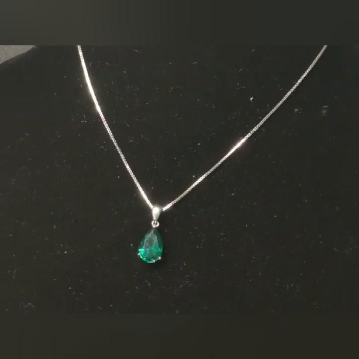 Umcho Ожерелье с подвеской для женщин, ожерелье-цепочка с нано-российской имитацией изумруда и циркона для женщин