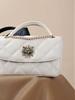 VANESSA HOGAN VH Women's Handbag, Soft Pack Series, Retro Crossbody Bag, Chain Underarm Bag, Shoulder Bag, White