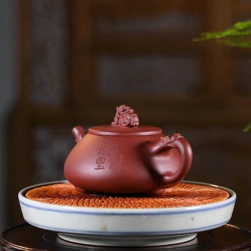 250 мл фиолетовый глиняный горшок Исин, оригинальный мой фиолетовый глиняный чайный горшок, камень печати дракона, ковш, горшок, известный мастер, чистый ручной чайник Гун Пао