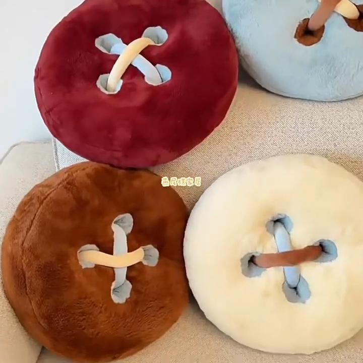 Plush Bunny Fur Throw Pillow For Couch Nap Support Decorative Home Accessory
