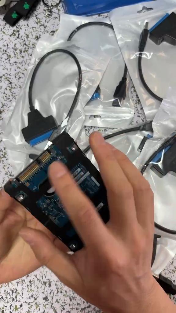 Кабель-адаптер жесткого диска SATA-USB Кабель USB 3.0-SATA до 6 Гбит/с для 2,5-3,5-дюймового внешнего жесткого диска SSD-адаптера жесткого диска