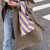 Yogodlns Вязаная сумка ручной работы, женская мини-сумка на запястье с узлом, женская повседневная цветная сумка-тоут в широкую полоску, студенческая многоразовая сумка для покупок