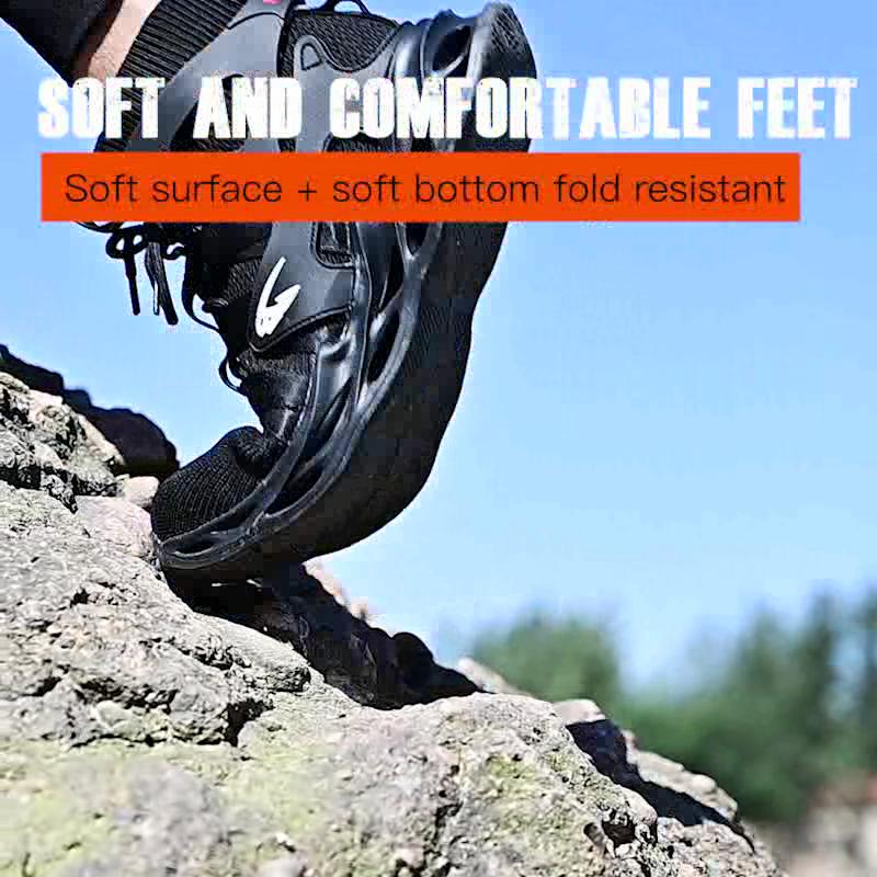 Men Work Boots Indestructible Work Shoes Women Men Safety Boots Lightweight Puncture-Proof Work Sneakers Steel Toe Safety Shoes Footwear Male