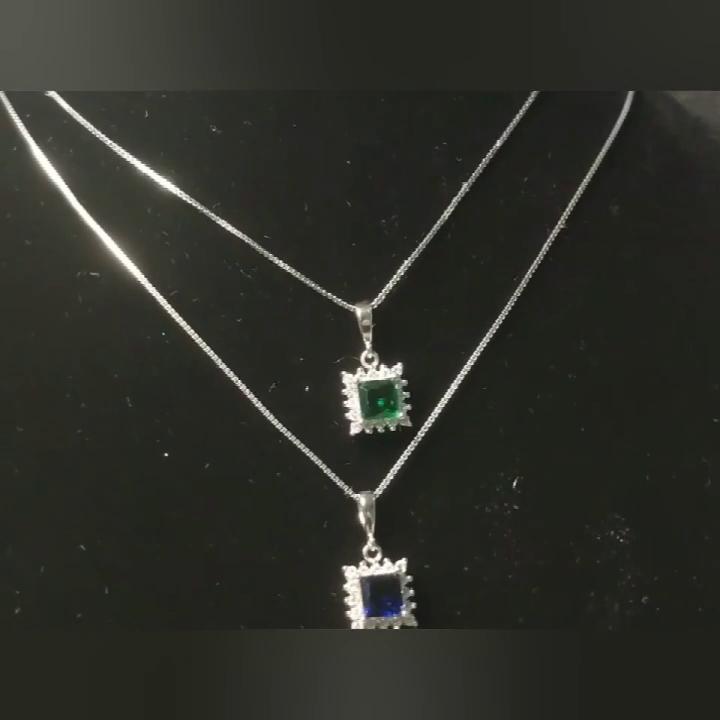 Umcho Зеленый изумрудный драгоценный камень, настоящие пасьянсы, подвески для женщин, подарочная цепочка на свадьбу, ожерелья
