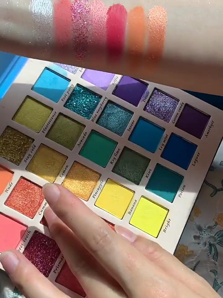 Handaiyan 30 цветов Shimmer Matte Glitter Dreamy Rainbow Palette Eye Shadow Plate
