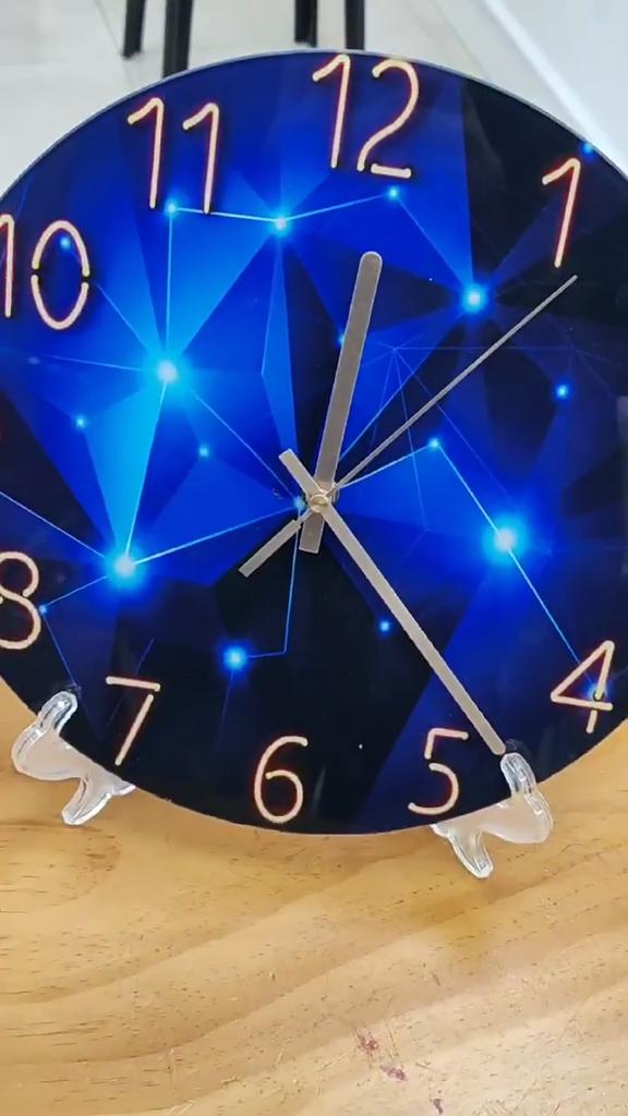 Black Wooden Wall Clock With Analog And Digital Time For Living Room And Office Use