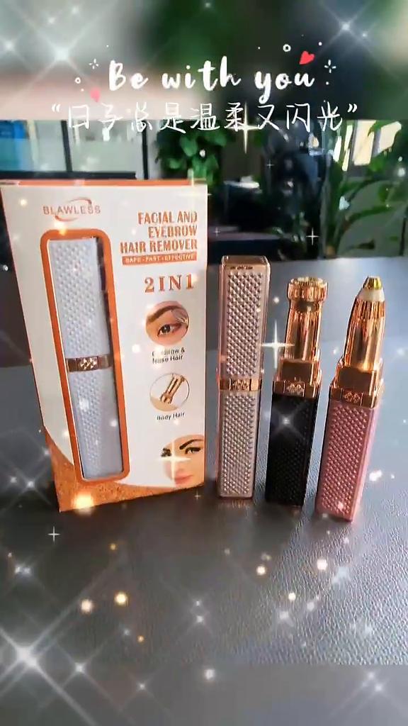 2 в 1 Электрический эпилятор для лица, машина для удаления волос, депилятор для лица, триммер для бровей, бикини, безболезненная бритва для удаления волос для женщин