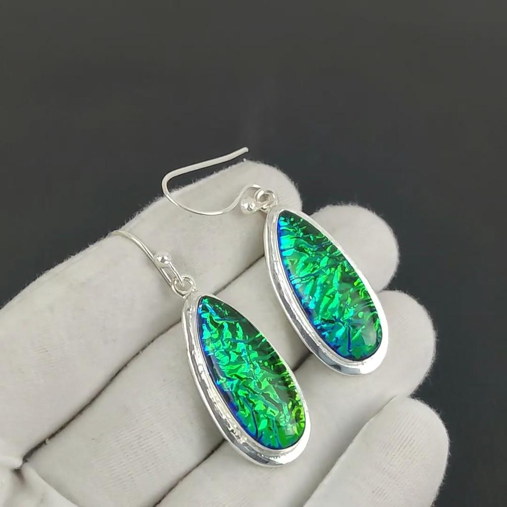 Серьги с австралийским триплетным огненным опалом, серьги из стерлингового серебра 925 пробы, серьги-подвески в стиле бохо из серебра, подарок на помолвку