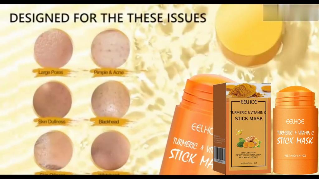 EELHOE Turmeric Mud Mask Stick Anti-Acne Pore Cleansing Solid Mask